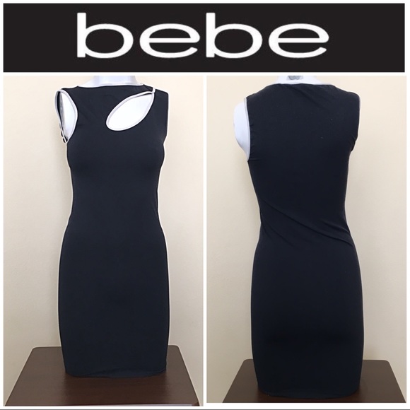 bebe Dresses & Skirts - Navy Blue BEBE Dress with cutout